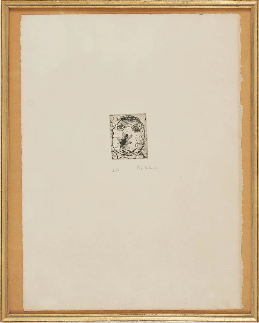 PÄR GUNNAR THELANDER (FÖDD 1936). "Flugor - ansikte", etsning, 1974. — Engravings & Prints — Stockholms Auktionsverk Magasin 5