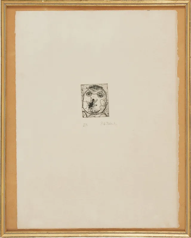 PÄR GUNNAR THELANDER (FÖDD 1936). "Flugor - ansikte", etsning, 1974.