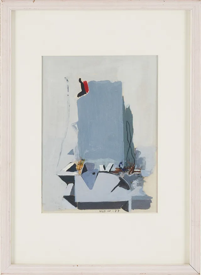 ULF WAHLBERG. Kompositioner, 2 st, signerade och daterad Ulf W -87, pastell resp gouache.
