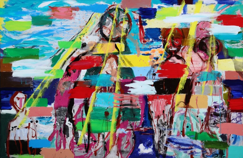 Jon Gislason. 'Mennesker i lys', 2022 — Paintings and sculptures/Modern pictorial arts — Lauritz