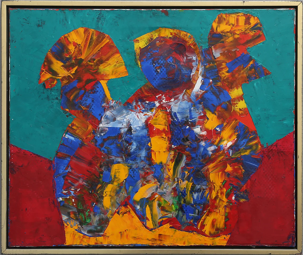 LAJOS FLESSER. ABSTRAHERANDE FIGURER. — Paintings — Crafoord Auktioner Lund