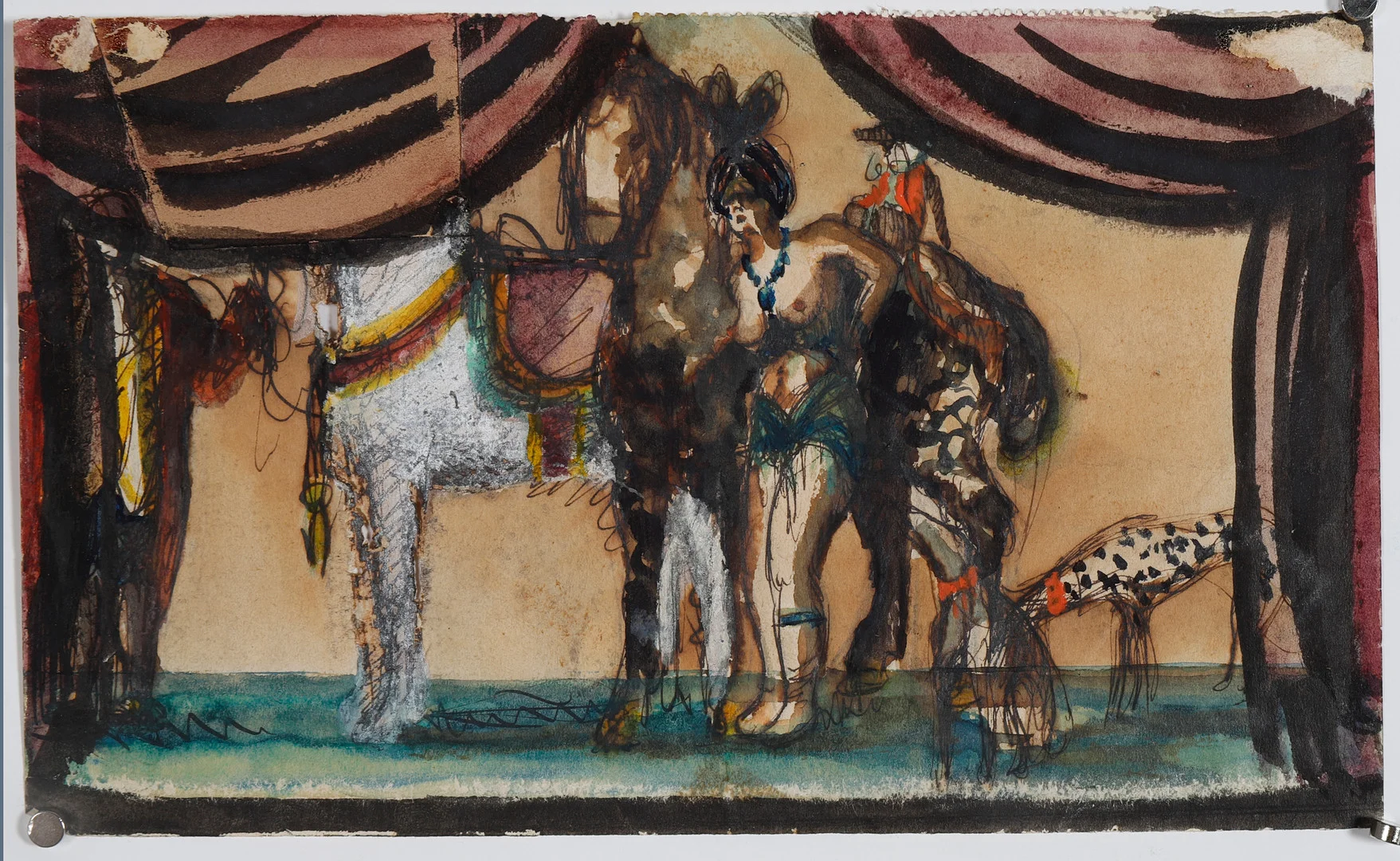PERE YNGLADA. Equestrian acrobat. — Drawings — Balclis