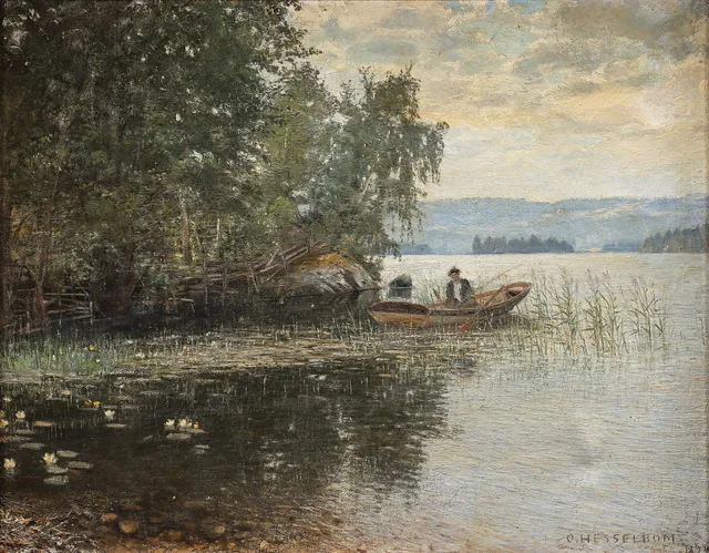 OTTO HESSELBOM. Motiv från Ånimmen, Dalsland.