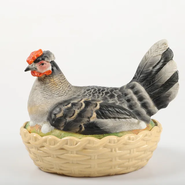 ÄGGHÖNA, porslin, 1900-tal.
