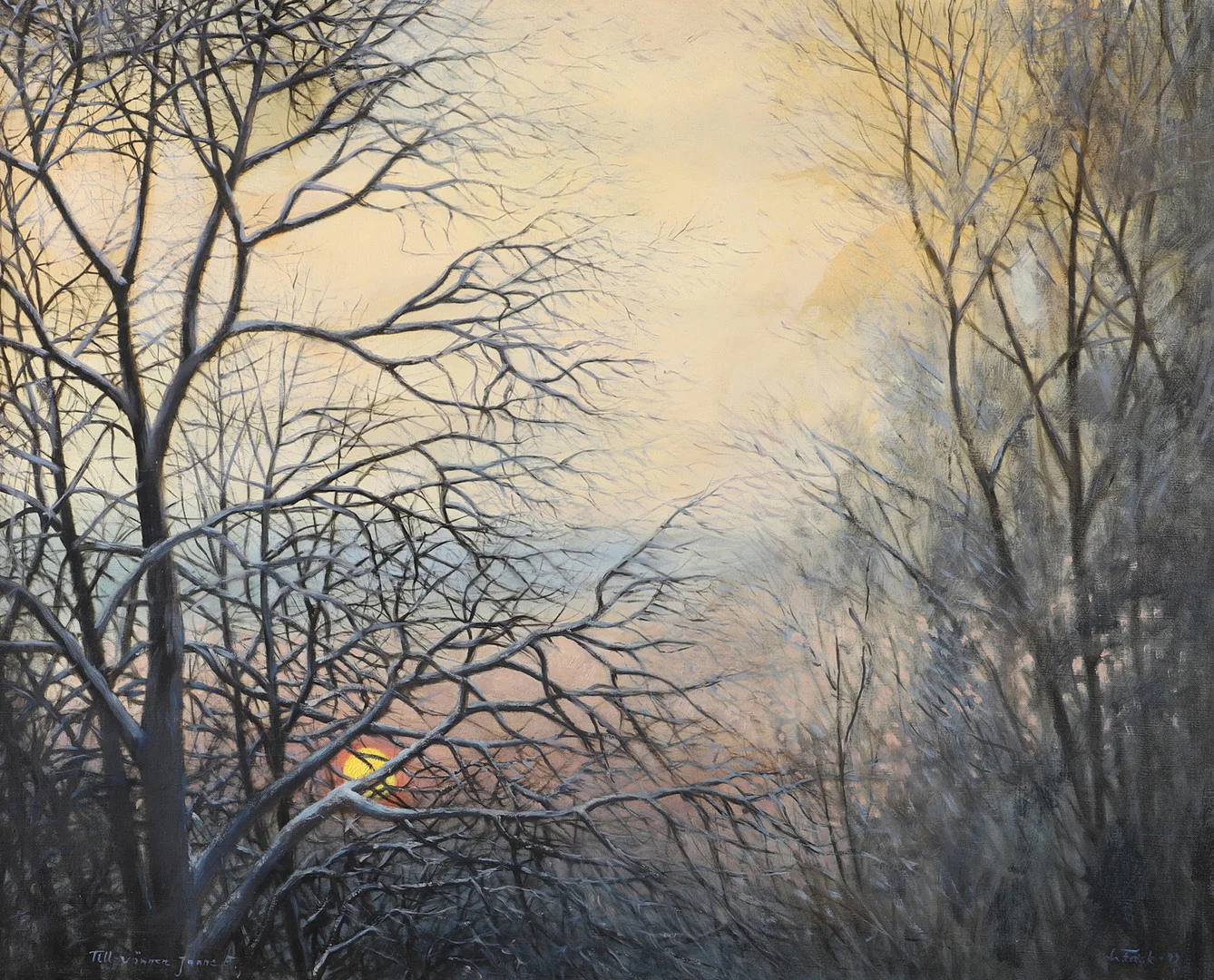 LENNART FRISK. Sjölandskap, olja på duk, signerad L. Frisk. — Paintings — Helsingborgs Auktionskammare