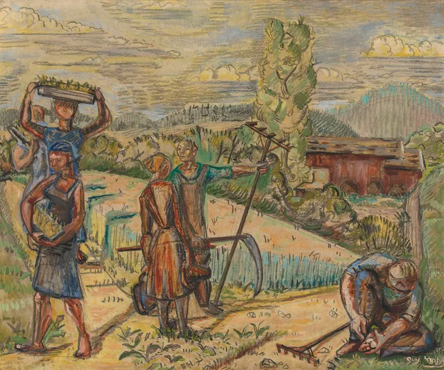 Krohg, Guy — "Den nye budeia II" 1943