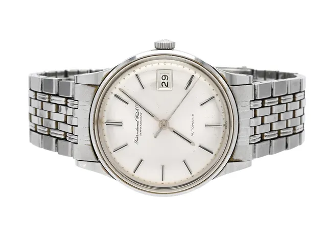 INTERNATIONAL WATCH Co, Schaffhausen, herrur, 34 mm, Cal 8541, Serie nr. 1750724, Ref nr. 809 A, Boett nr. 1733863, stål (Staybrite), automatisk, plexiglas, datum, originallänk (Gay Frères), viklås, Ref nr. 1.66/1B, ca 1966.