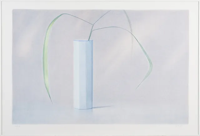 PETER FRIE. Stilleben, färglitografi, 62 x 91 cm.