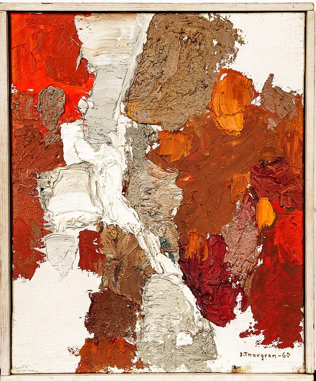 JOHN THORGREN. Olja på duk, "Hösttema II", Signerad och daterad 1960.