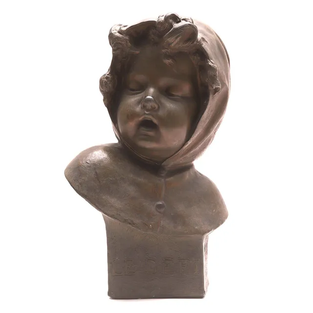 ESCUELA FRANCESA SIGLO XIX. LE DEFI, ESCULTURA EN BRONCE, FECHADA EN 1889.