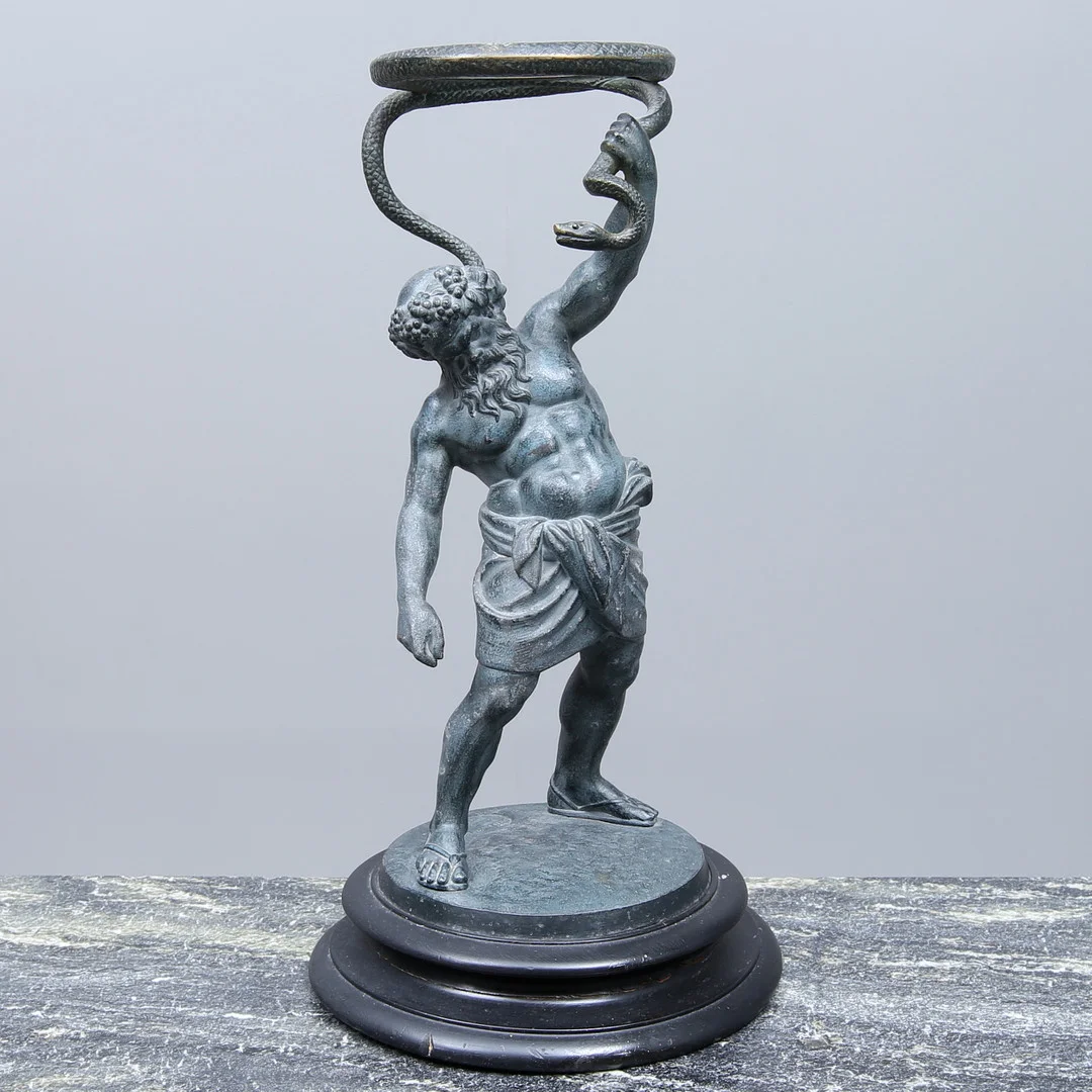 SKULPTUR, patinerad metall, "Silenus", 1800-talets slut. — Sculptures & Bronzes — Auktionshuset Kolonn