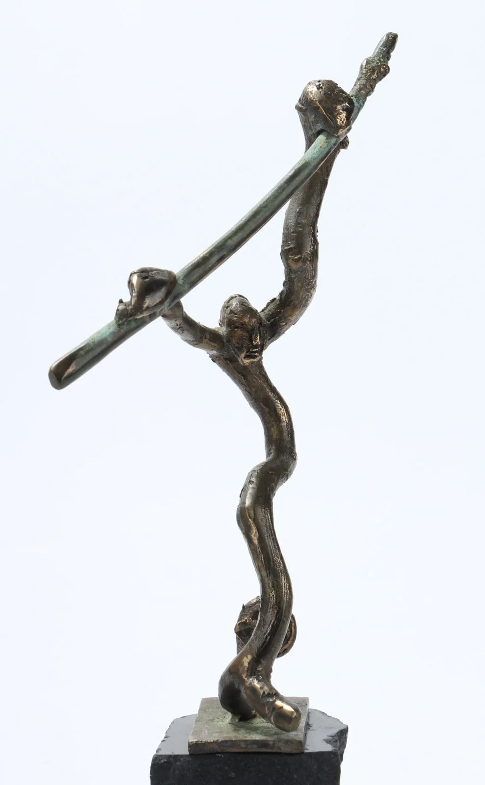 Anna Marie Junker. Bronzeskulptur på for af granit, H. 41 cm — Paintings and sculptures/Sculptures — Lauritz