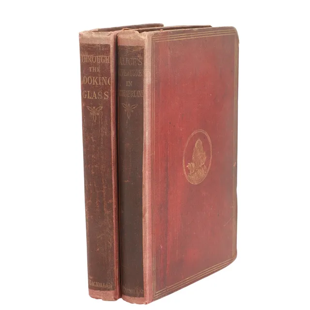 LEWIS CARROLL. Alice's Adventures in Wonderland, Twelfth Thousand, 1869; Through the Looking Glass, and What Alice Found There, 1871.