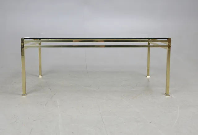 SOFFBORD, glas samt mässing, 1960/70-tal.