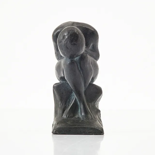 HALVAR FRISENDAHL (1889-1953). Skulptur, "Sorg", signerad H Friesendahl, patinerad brons.