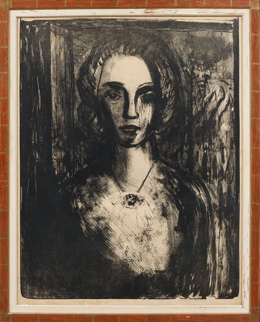 WALDEMAR SJÖLANDER. Porträtt, litografi, signerad. — Engravings & Prints — Göteborgs Auktionsverk