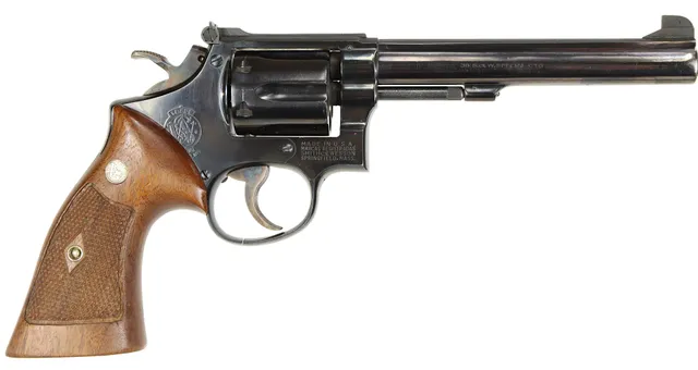 REVOLVER, fabrikat Smith & Wesson, modell K38, kaliber .38 Special, tillv.nr K238178, se-nr SE1307172.