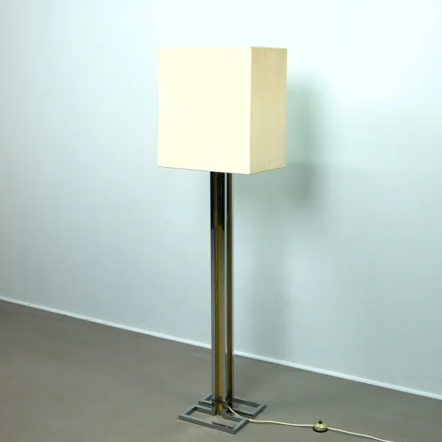 WILLY RIZZO. für Studio Willy Rizzo. Stehlampe, Messing, 1970er Jahre, Italien.