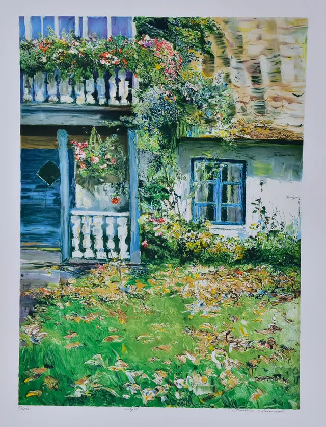 KRISTINA ASSARSSON. färglitografi, "Idyll".
