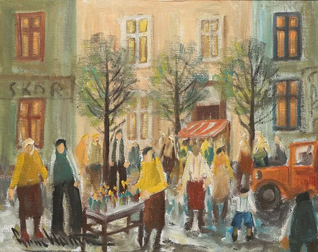 ARNE WALLSTEN. olja på duk, signerad.