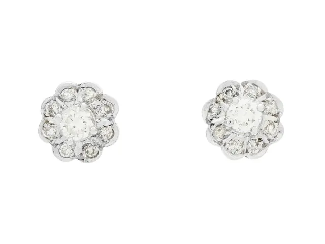 ÖRHÄNGEN, 18K vitguld, briljantslipade diamanter ca 0,36 ctv, vikt 2,5 g.