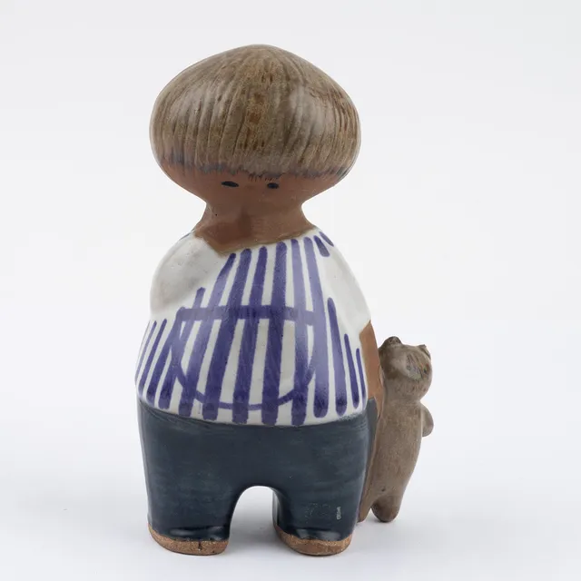 LISA LARSON. Figurin, stengods, "Malin", ur serien Larsons Ungar, Gustavsberg.