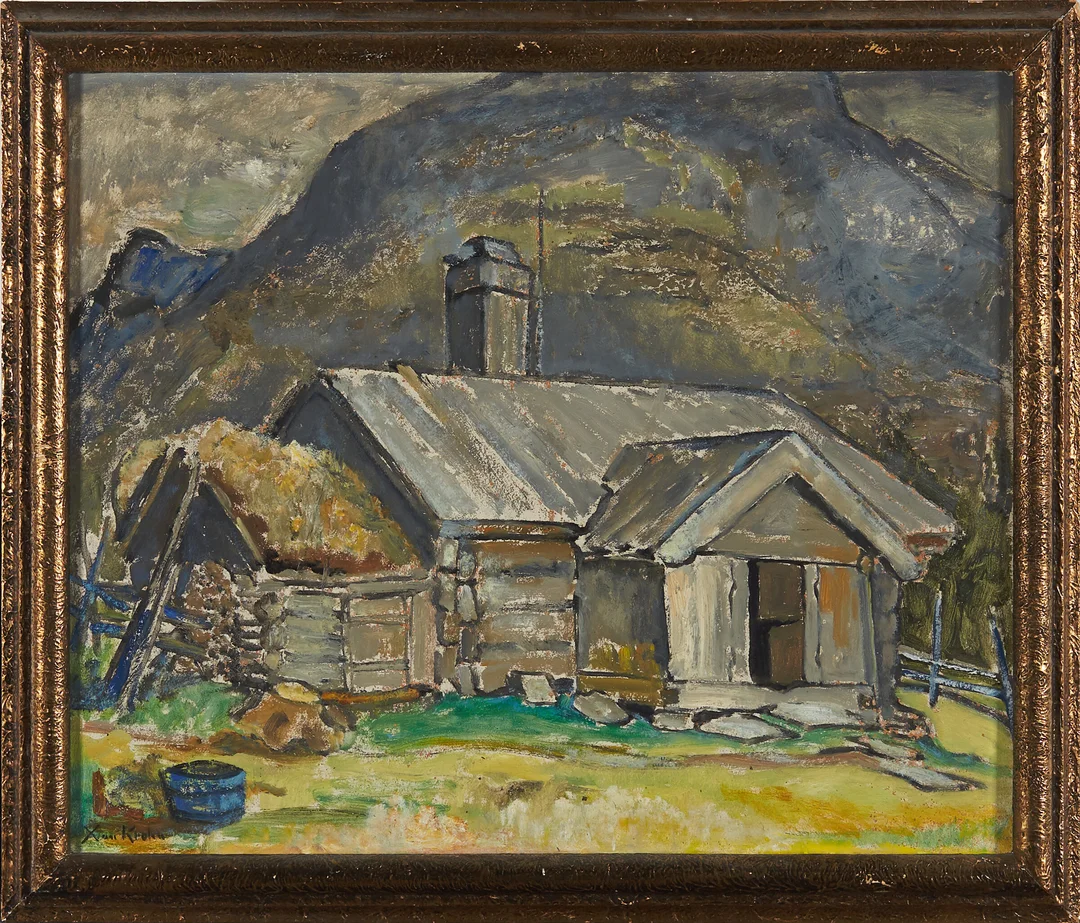 Krohn, Xan — "Snerte i Hemsedal" — Kunst/Maleri — Blomqvist
