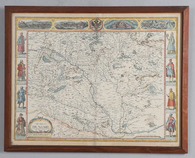 JOHN SPEED. The Mape of Hungari, newly augmented..., 1676 or later.