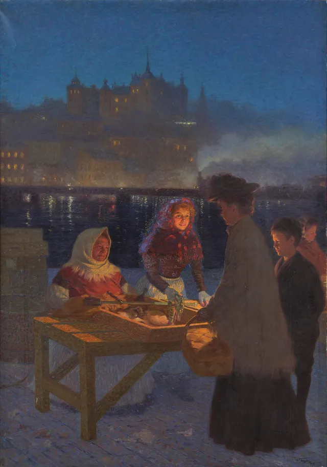 Erik Tryggelin, Fiskmarknaden Kornhamnstorg, Stockholm.