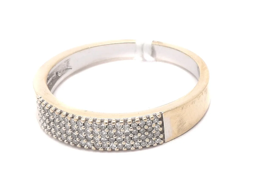 Ring 18K 3,7g Ø19, med diamanter 76xca0,005ct åttkantslipade — Smycken/Ring — Kaplans