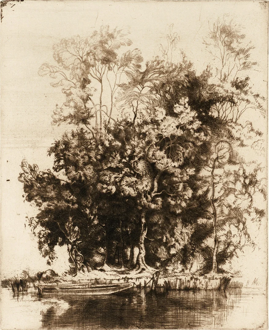 STIG BORGLIND (1892–1965). Romantiskt landskap, signerad i blyerts, FfGK 1923, etsning. — Engravings & Prints — Crafoord Auktioner Stockholm