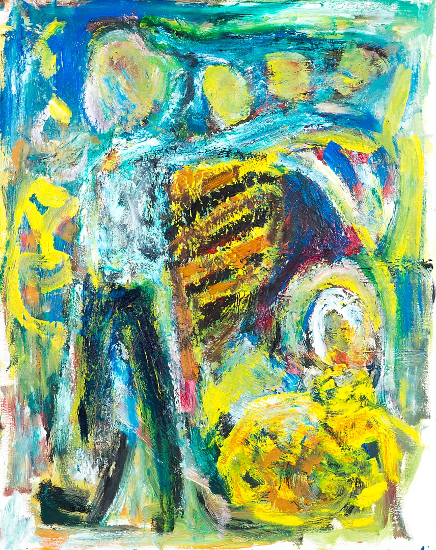 ERLAND CULLBERG. HANS ART. Komposition, olja på duk, osignerad. — Paintings — Helsingborgs Auktionskammare