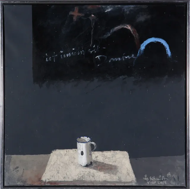 Nis Schmidt. 'Mug and blackboard', 2015
