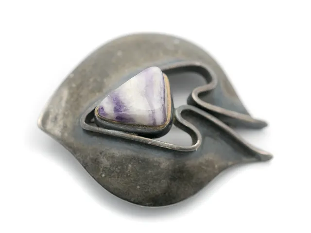 BROSCH, silver, kvarts, stämplad PiKu, Finland 1960, vikt 12,7 g.
