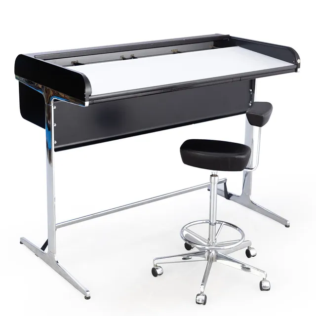 GEORGE NELSON. Schreibtisch 'Rolltop-high-desk' / Pult + Stuhl für Vitra (2).