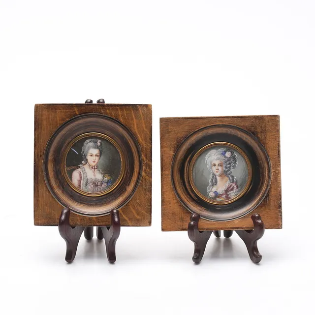 MINIATYRPORTRÄTT, 2 st.