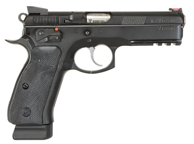 PISTOL, fabrikat CZ, modell 75 SP-01 Shadow, kaliber 9x19, tillv.nr B960101, se-nr SE2630243.
