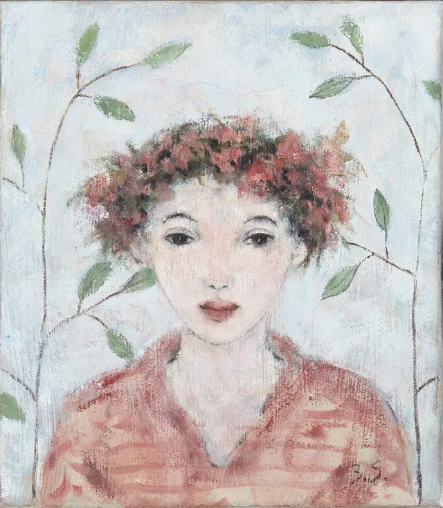 Sivesind, Bengt — Kvinne med blomsterkrans