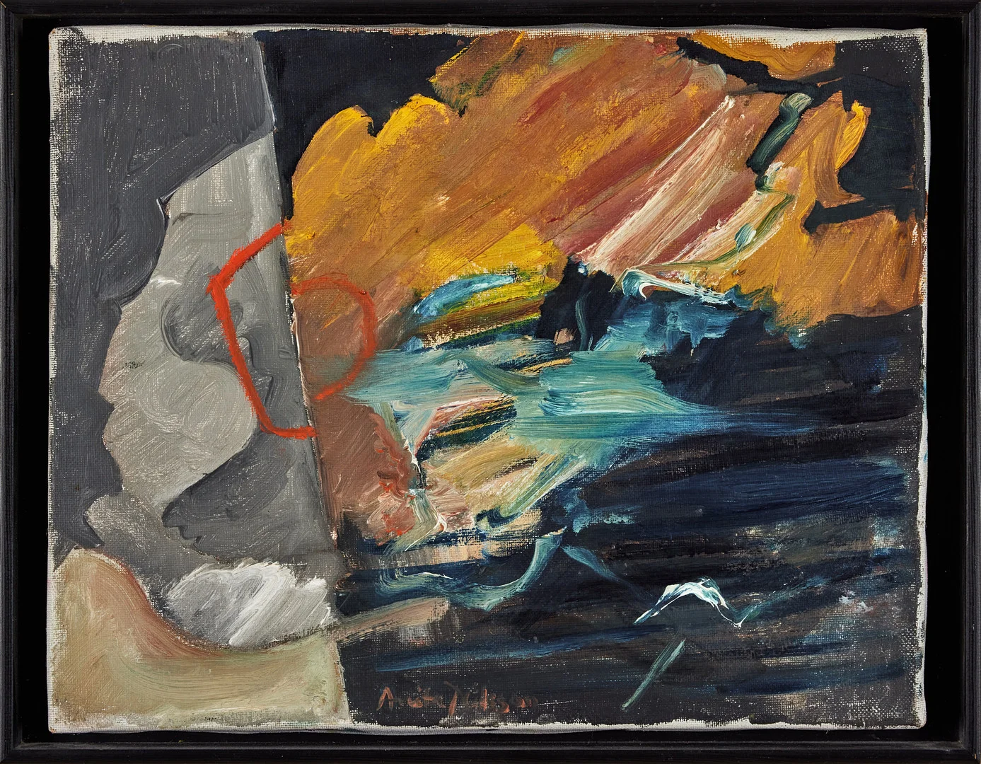 ANITA NILSSON BILLGREN. Marint oväder, olja på duk, 32 x 40 cm. — Paintings — Stockholms Auktionsverk Fine Art