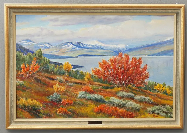 KARL TIRÉN. Fjällandskap, olja på duk, signerad, daterad 1945.