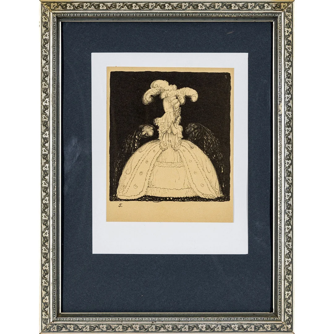 JOHN BAUER. "Två friare", litografi, nr. 5 ur sviten "Troll", Ernst Bauers förlag, 1915, signerad B i trycket. — Engravings & Prints — Stockholms Auktionsverk Göteborg
