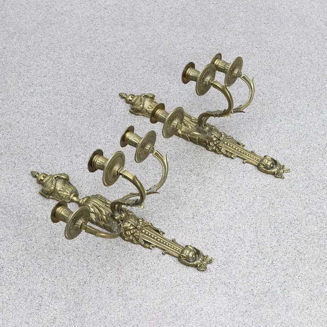 APPLIQUER, ETT PAR. Mässing. Louis XVI-stil, 18/1900-tal.