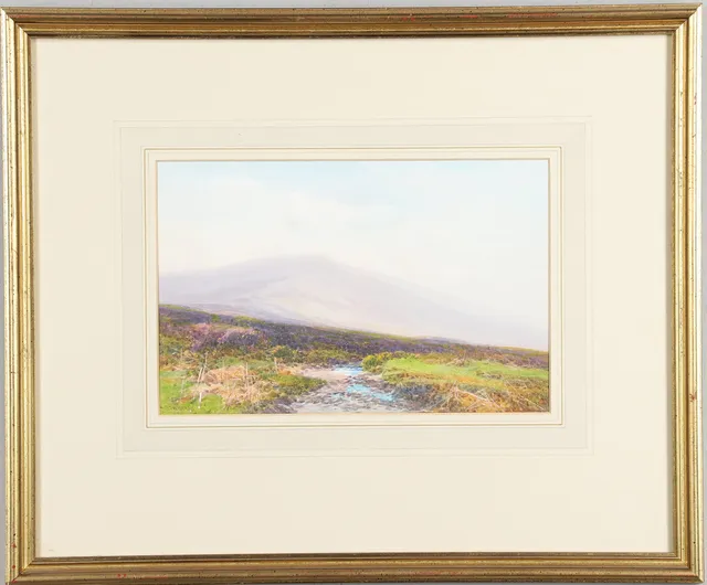 FREDERICK JOHN WIDGERY (1861-1942). MOORLAND SCENE.