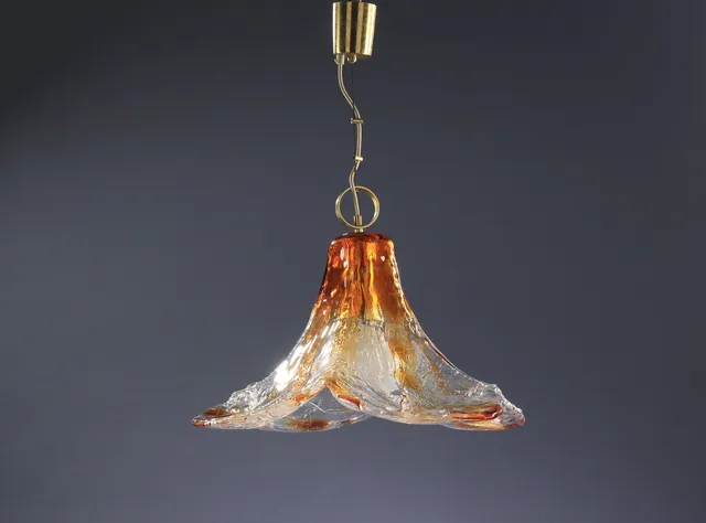 Carlo Nason for Mazzega. Pendant lamp in multi-coloured glass from the 70s