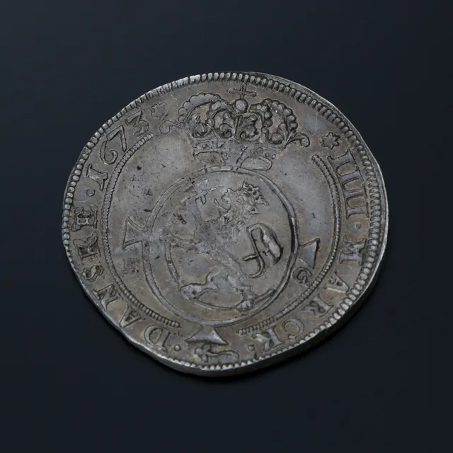 4 MARK. Norge, 1673. Silver.