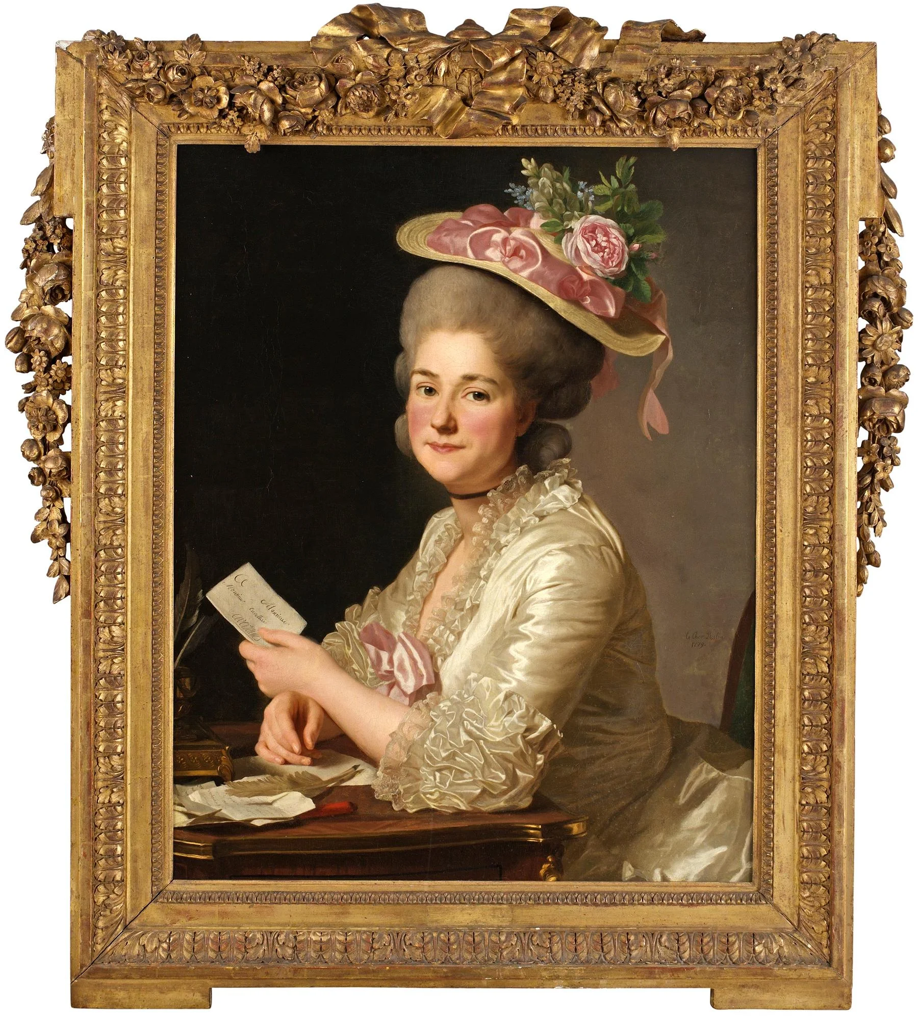 Alexander Roslin, "Marie Emilie Boucher" (född 1740, gift Cuivilliers 1779). — Bukowskis