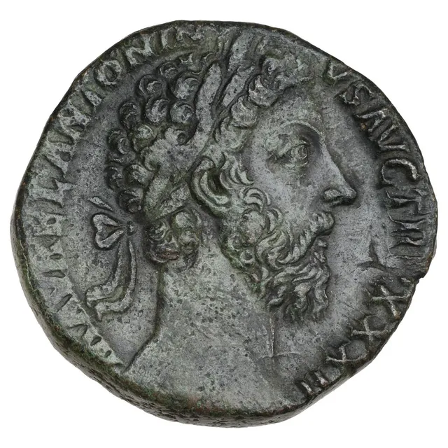 Roman Empire, Marcus Aurelius, 161–180 AD, Sestertius. 178 AD. Rome / Felicitas; RIC 1227, 20.21 g