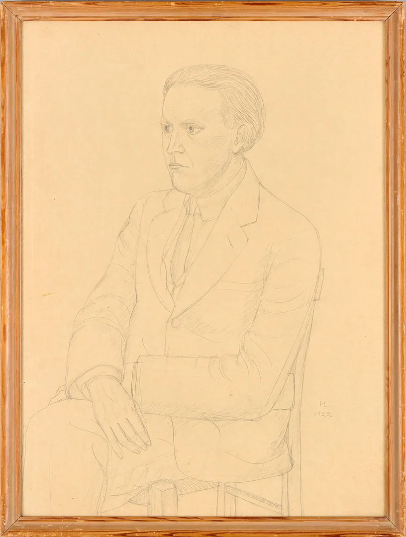 HILDING LINNQVIST. "Ung man". — Paintings — Uppsala Auktionskammare