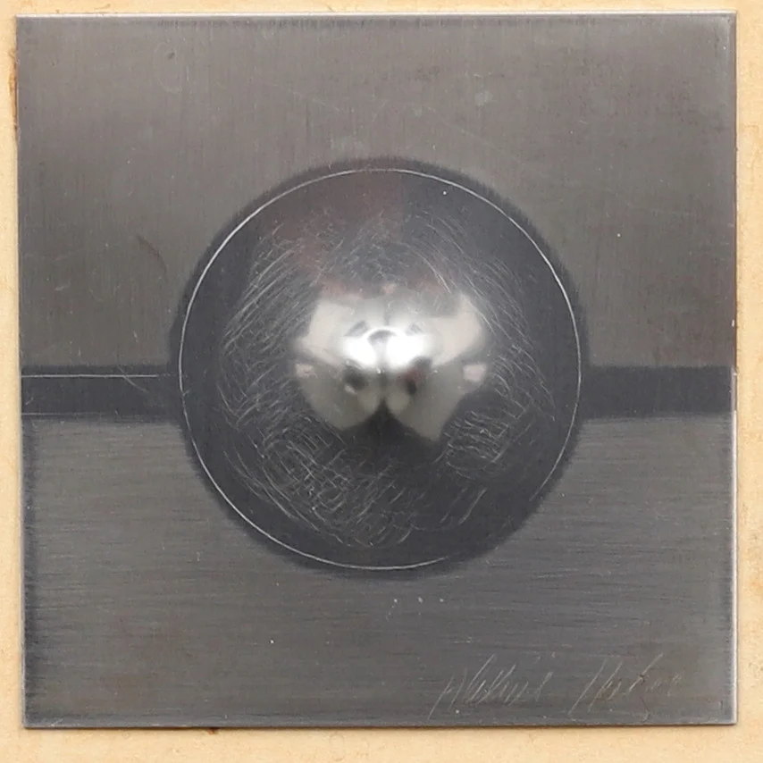 ALEXIUS HUBER. Metallrelief, signerad. — Sculptures & Bronzes — Garpenhus Auktioner
