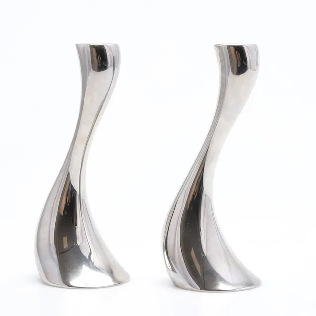 CONSTANTIN WORTMANN. LJUSSTAKAR, ETT PAR, "COBRA", GEORG JENSEN.